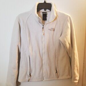 White / Cream North Face Fleece - Size Small